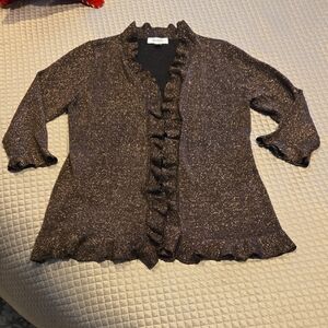 Dressbarn Rich Brown Knit Sweater